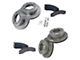 Semi-Metallic 8-Lug Brake Rotor and Pad Kit; Front and Rear (11-19 Sierra 3500 HD SRW)