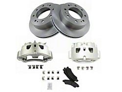 Semi-Metallic 8-Lug Brake Rotor, Pad and Caliper Kit; Front (11-18 Sierra 3500 HD)