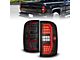 Sequential LED C-Bar Tail Lights; Black Housing; Smoke Lens (15-19 Sierra 3500 HD SRW)