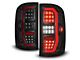 Sequential LED C-Bar Tail Lights; Black Housing; Smoke Lens (15-19 Sierra 3500 HD SRW)