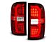 Sequential LED C-Bar Tail Lights; Chrome Housing; Red/Clear Lens (15-19 Sierra 3500 HD SRW)
