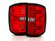 Sequential LED Tail Lights; Black Housing; Red Lens (15-19 Sierra 3500 HD DRW)