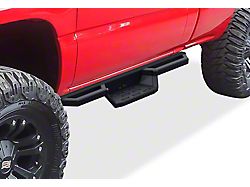 Square Tube Drop Style Nerf Side Step Bars; Matte Black (07-19 Sierra 3500 HD Regular Cab)