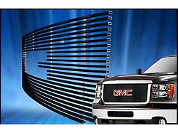 Stainless Steel Billet Upper Grille Overlay; Black (11-14 Sierra 3500 HD, Excluding Denali)