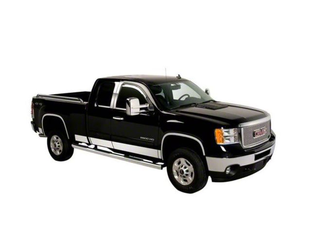 Putco Stainless Steel Rocker Panels (15-19 Sierra 3500 HD Crew Cab SRW w/ 8-Foot Long Box)