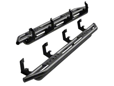 Star Armor Side Step Bars; Textured Black (20-25 Sierra 3500 HD Crew Cab)