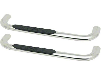 Platinum 4-Inch Oval Side Step Bars; Stainless Steel (07-14 Sierra 3500 HD Regular Cab)