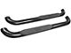 Platinum 4-Inch Oval Side Step Bars; Black (07-14 Sierra 3500 HD Regular Cab)