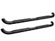 Platinum 4-Inch Oval Side Step Bars; Black (07-14 Sierra 3500 HD Extended Cab)