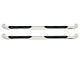 Platinum 4-Inch Oval Side Step Bars; Black (07-14 Sierra 3500 HD Crew Cab)