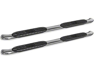 Pro Traxx 4-Inch Oval Side Step Bars; Stainless Steel (08-13 Sierra 3500 HD Extended Cab)