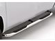 3-Inch Round Bent Nerf Side Step Bars; Polished Stainless (07-14 Sierra 3500 HD Extended Cab)