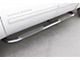 4-Inch Oval Bent Nerf Side Step Bars; Polished Stainless (07-14 Sierra 3500 HD Crew Cab)