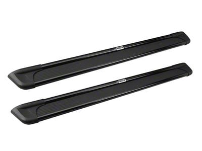 Sure-Grip Running Boards; Black Aluminum (15-19 6.0L Sierra 3500 HD Regular Cab)