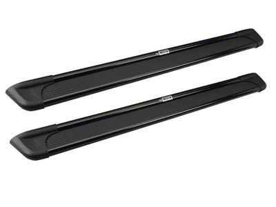Sure-Grip Running Boards; Black Aluminum (15-19 6.0L Sierra 3500 HD Crew Cab)