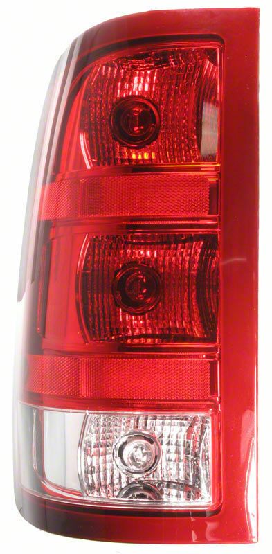 Sierra 3500 Tail Light Chrome Housing Red Clear Lens Driver Side 07 14 Sierra 3500 Hd Srw