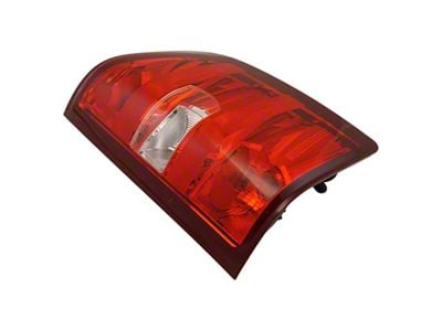 Tail Light; Chrome Housing; Red Clear Lens; Passenger Side (07-14 Sierra 3500 HD, Excluding Denali)