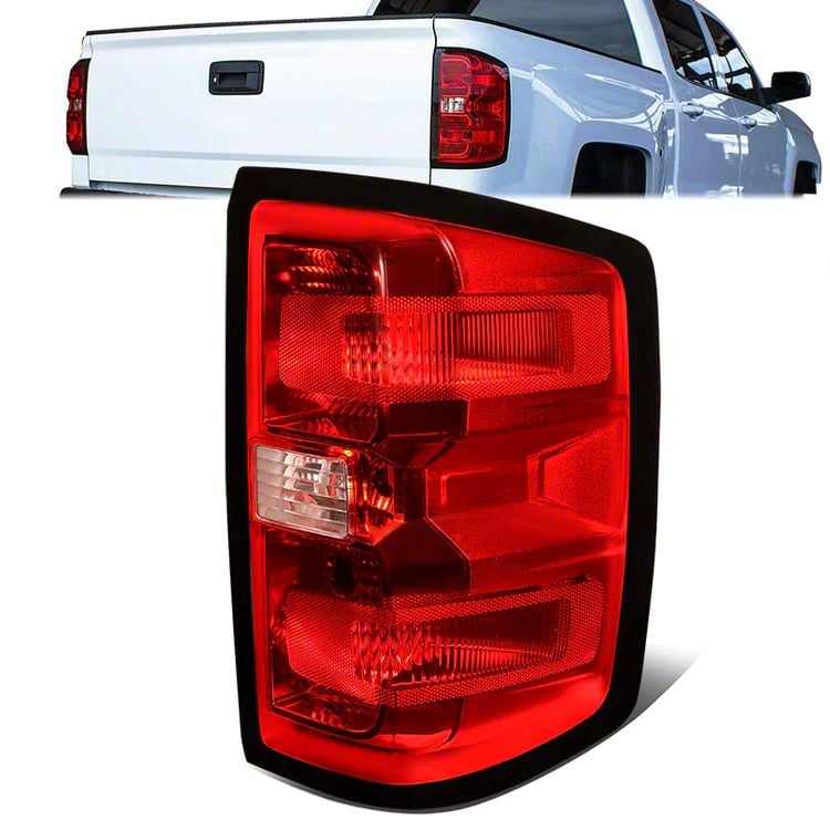 Sierra 3500 Tail Light Chrome Housing Red Lens Passenger Side 15 19 Sierra 3500 Hd Drw W