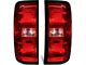 Tail Lights; Chrome Housing; Red Lens (15-19 Sierra 3500 HD DRW w/ Factory Halogen Tail Lights)