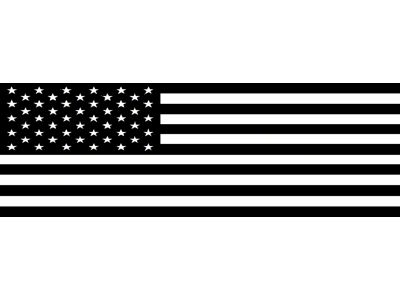 Tailgate Standard Flag Decal; Gloss Black (07-24 Sierra 3500 HD)