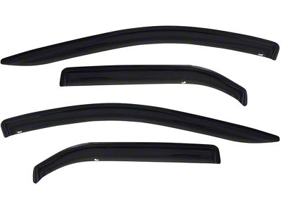 Tape-On Window Deflectors; Front and Rear; Smoke (15-19 Sierra 3500 HD Crew Cab)