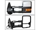 Towing Mirror; Manual; Amber LED Signal; Chrome; Pair (07-14 Sierra 3500 HD)