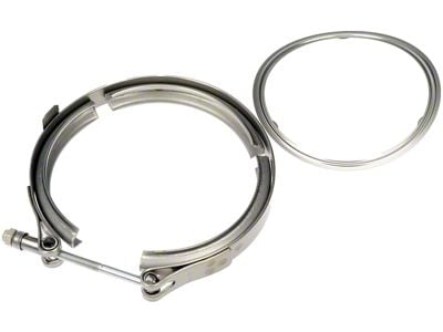 Turbocharger V-Band Clamp; Turbo to Converter (17-23 6.6L Duramax Sierra 3500 HD)