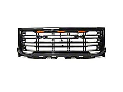 Upper Replacement Grille; Gloss Black (11-14 Sierra 3500 HD)