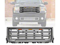 Upper Replacement Grille; Matte Black (11-14 Sierra 3500 HD)