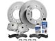 Vented 8-Lug Brake Rotor, Pad, Caliper, Brake Fluid and Cleaner Kit; Front (07-10 Sierra 3500 HD SRW)