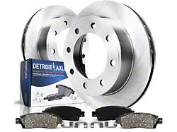 Vented 8-Lug Brake Rotor and Pad Kit; Rear (07-10 Sierra 3500 HD SRW)