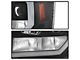 Version 2 Light Bar DRL Projector Headlights; Black Housing; Clear Lens (07-14 Sierra 3500 HD)