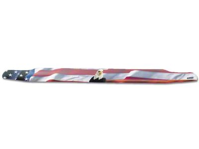 Vigilante Premium Hood Protector; American Flag with Eagle (01-06 Sierra 3500 HD)