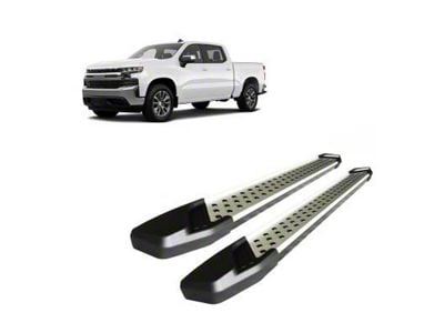 Vortex Running Boards; Aluminum (20-24 Sierra 3500 HD Crew Cab)