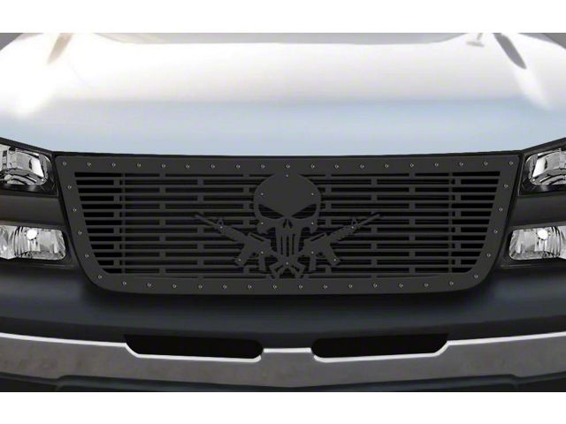 1-Piece Steel Upper Grille Insert; Punisher AR-15 (03-06 Silverado 1500)