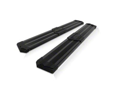 10-Inch Flat Step Bar Running Boards; Black (07-18 Silverado 1500 Crew Cab)