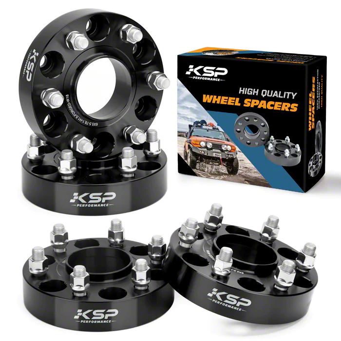 Silverado 1500 1.50-Inch Hubcentric Pro Billet Wheel Spacers; Black (99 ...