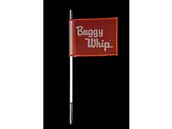 2-Foot Bright White LED Whip with 10-Inch x 12-Inch Red Buggy Whip Flag; Quick Release Base (Universal; Some Adaptation May Be Required)