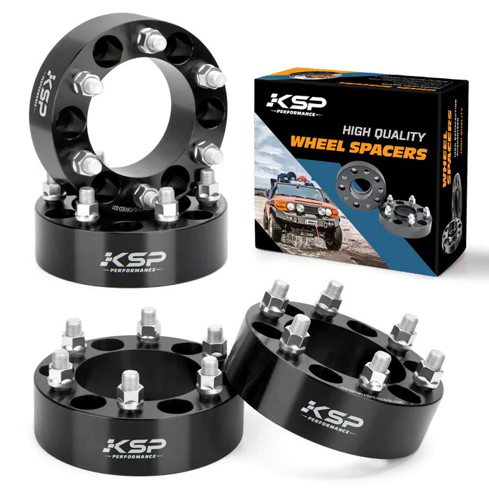 Silverado 1500 2-Inch Pro Billet Wheel Spacers; Black (99-24 Silverado ...