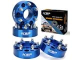 2-Inch Pro Billet Wheel Spacers; Blue (99-24 Silverado 1500)