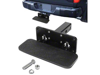 2-Inch Receiver Hitch Foldable Step Board; Black (Universal; Some Adaptation May Be Required)