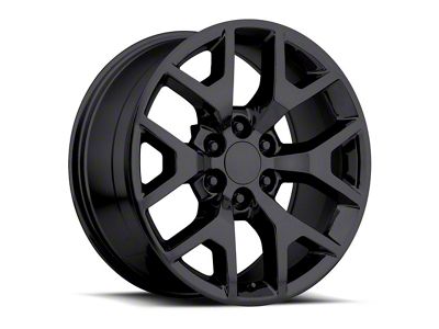 2014 Sierra Replica Gloss Black 6-Lug Wheel; 20x9; 27mm Offset (19-24 Silverado 1500)
