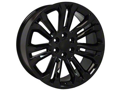 2015 Sierra Replica Gloss Black 6-Lug Wheel; 22x9; 24mm Offset (19-24 Silverado 1500)