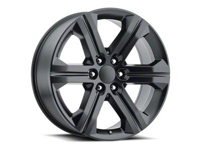 2018 Sierra Replica Satin Black 6-Lug Wheel; 22x9; 24mm Offset (19-24 Silverado 1500)