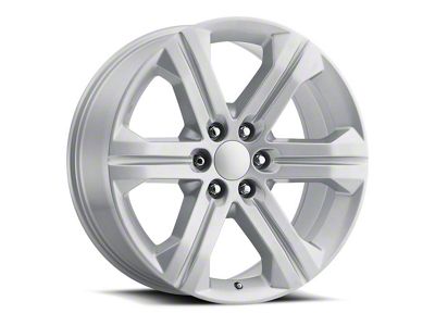 2018 Sierra Replica Silver 6-Lug Wheel; 22x9; 24mm Offset (19-24 Silverado 1500)