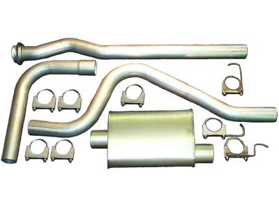 3-Inch Aluminized Single Exhaust System with HVS Welded Muffer; Side Exit (99-06 5.3L Silverado 1500)