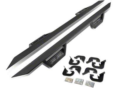 3-Inch Nerf Drop Side Step Bars; Black (07-18 Silverado 1500 Crew Cab)