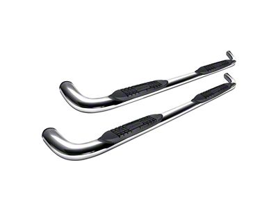 3-Inch Nerf Side Step Bars; Polished (19-25 Silverado 1500 Crew Cab)