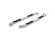 3-Inch Round Side Step Bars; Polished Stainless (07-18 Silverado 1500 Crew Cab)