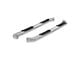 3-Inch Round Side Step Bars; Polished Stainless (07-18 Silverado 1500 Extended/Double Cab)